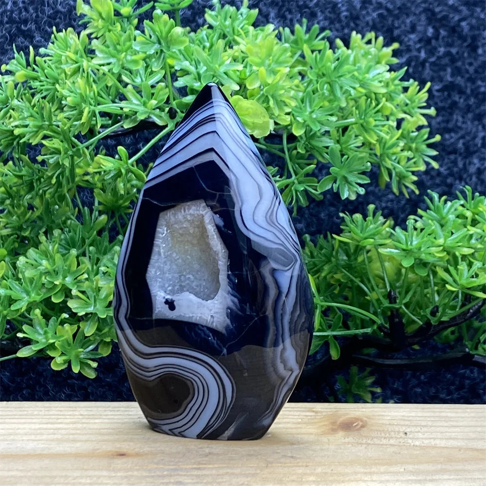 Black Silk Agate Torch-ToShay.org