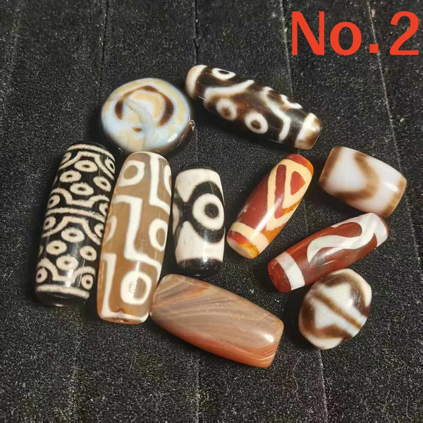 Tibetan Eyes Agate Dzi Beads-ToShay.org