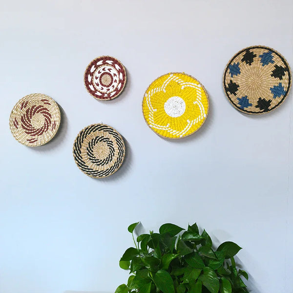 Rattan Grass Weaved Plate-ToShay.org