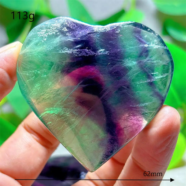 Rainbow Fluorite Heart-ToShay.org