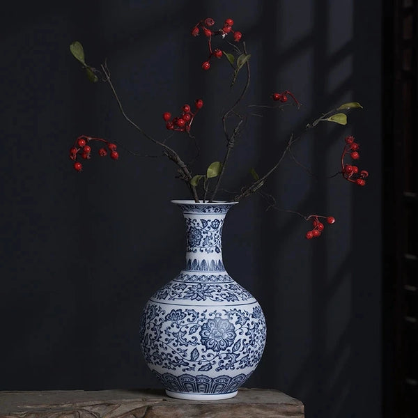 Blue White Ceramic Vase-ToShay.org