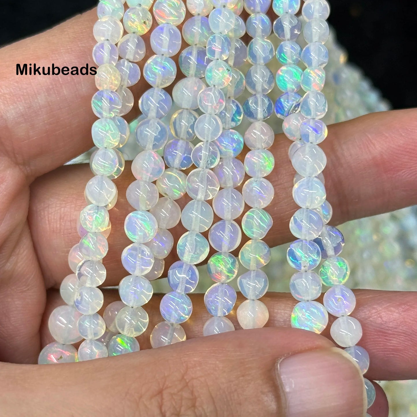 White Opal Stone Beads-ToShay.org