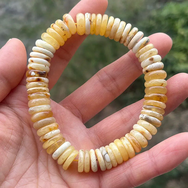 Yellow Amber Bead Bracelets-ToShay.org