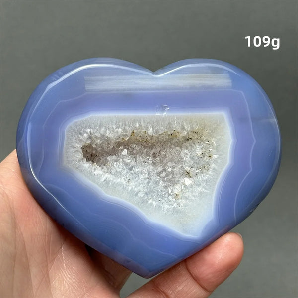 Blue Agate Geode Heart-ToShay.org