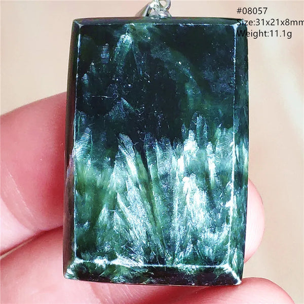 Green Seraphinite Pendant-ToShay.org