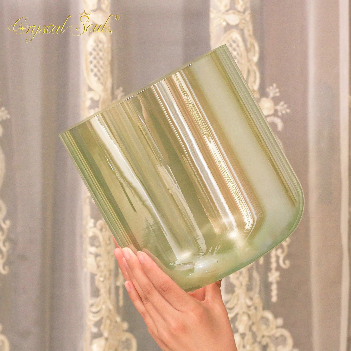 Green Crystal Singing Bowl-ToShay.org