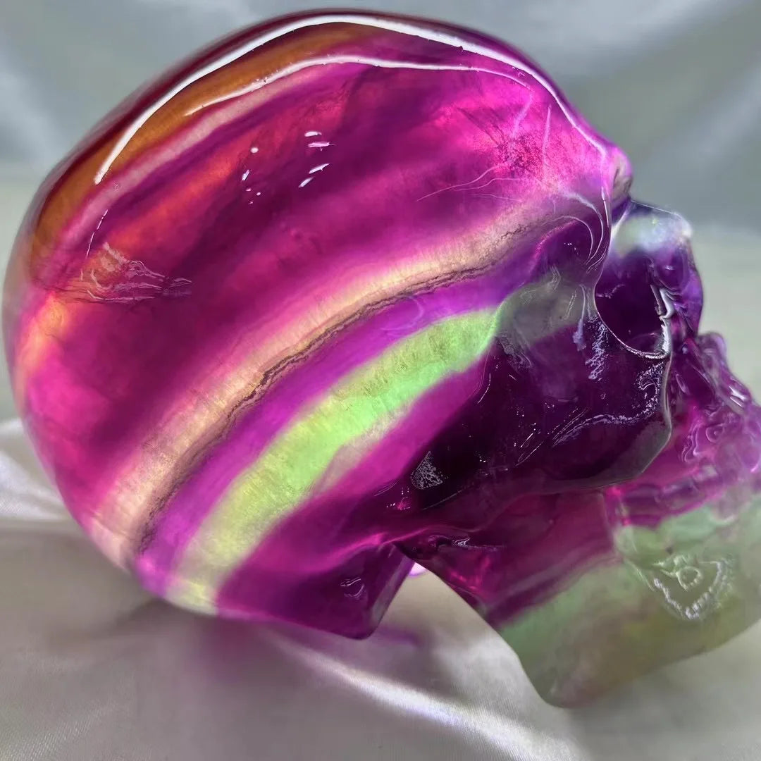 Rainbow Fluorite Skull-ToShay.org