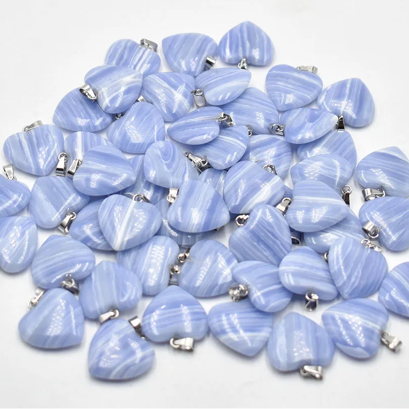 Blue Stripe Onyx Hearts-ToShay.org