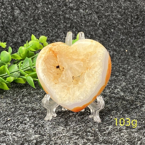 Red Agate Geode Heart-ToShay.org