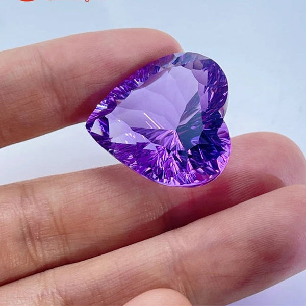 Purple Amethyst Heart-ToShay.org