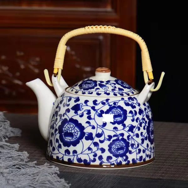 White Painted Porcelain Tea Pot-ToShay.org