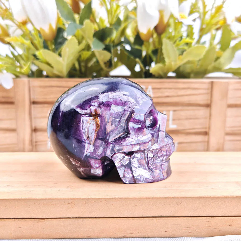 Purple Mica Crystal Skull-ToShay.org