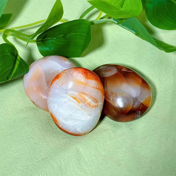 Orange Carnelian Palm Stone-ToShay.org