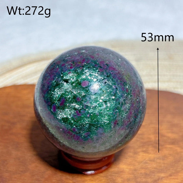 Fluorescence Ruby Kyanite Ball-ToShay.org