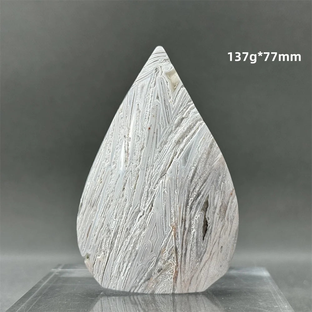 White Lace Agate Torch-ToShay.org