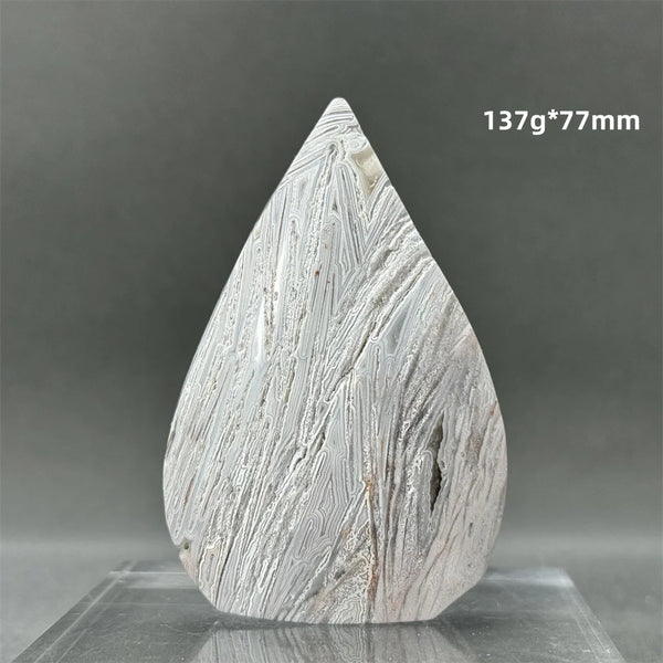 White Lace Agate Torch-ToShay.org