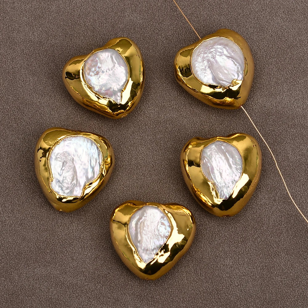White Pearl Heart Beads-ToShay.org