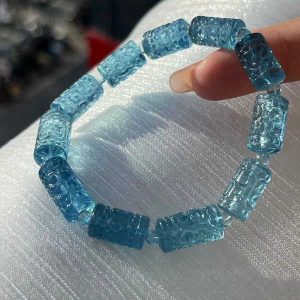 Blue Aquamarine Bracelet-ToShay.org