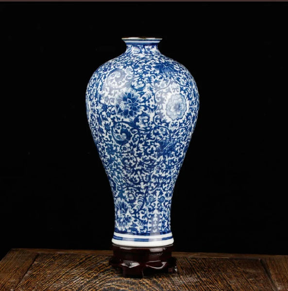 Blue White Porcelain Vase-ToShay.org