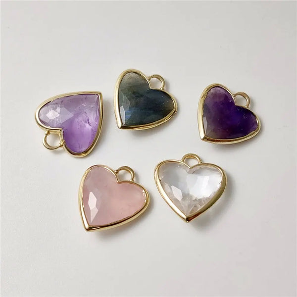 Mixed Crystal Heart Pendants-ToShay.org