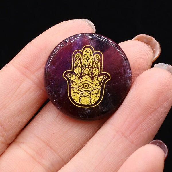 Purple Amethyst Palm Stones-ToShay.org