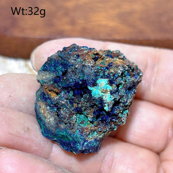 Blue Chrysocolla with Azurite Stone-ToShay.org