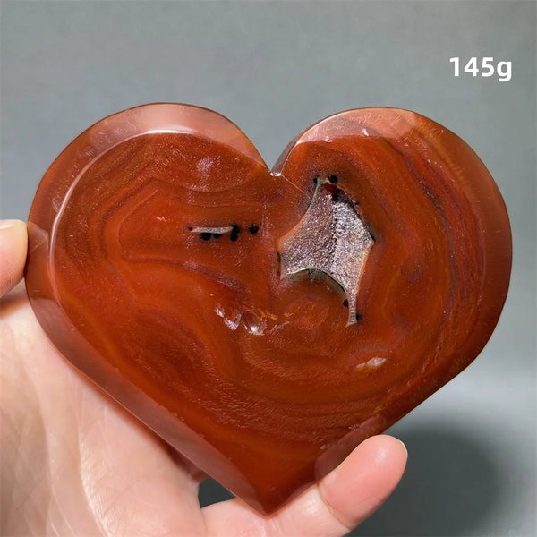 Red Agate Geode Heart-ToShay.org