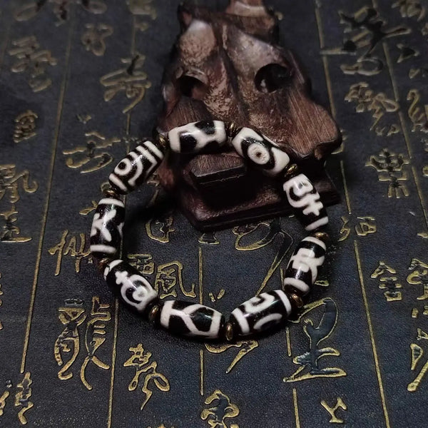 Tibetan Agate Dzi Bracelet-ToShay.org