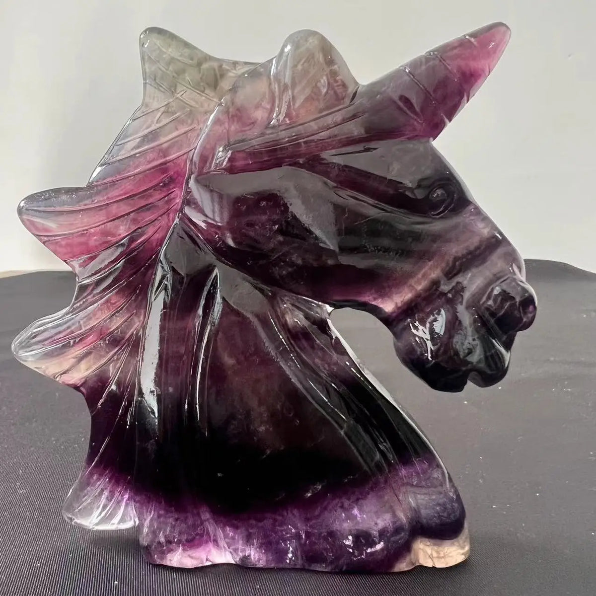 Purple Fluorite Unicorn Head-ToShay.org