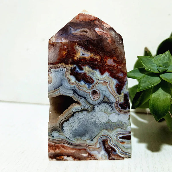Red Lace Agate Wand Point-ToShay.org