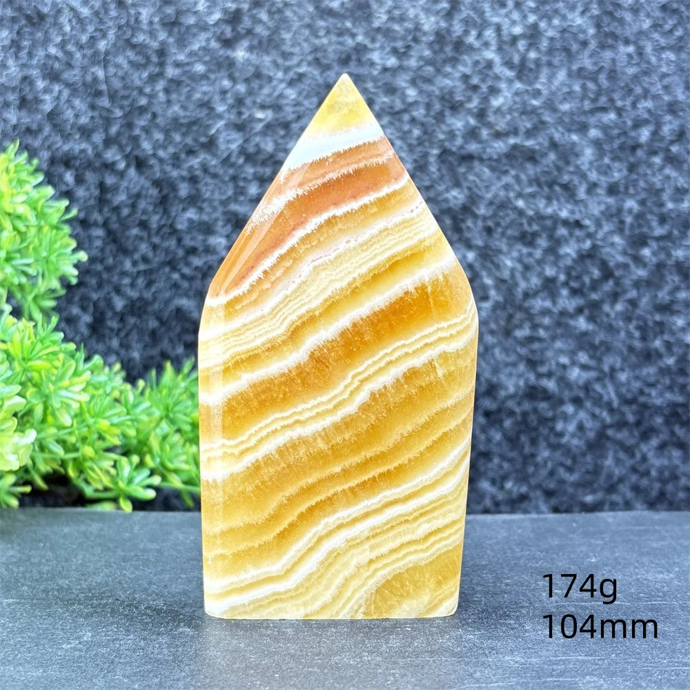 Yellow Striped Crystal Tower-ToShay.org