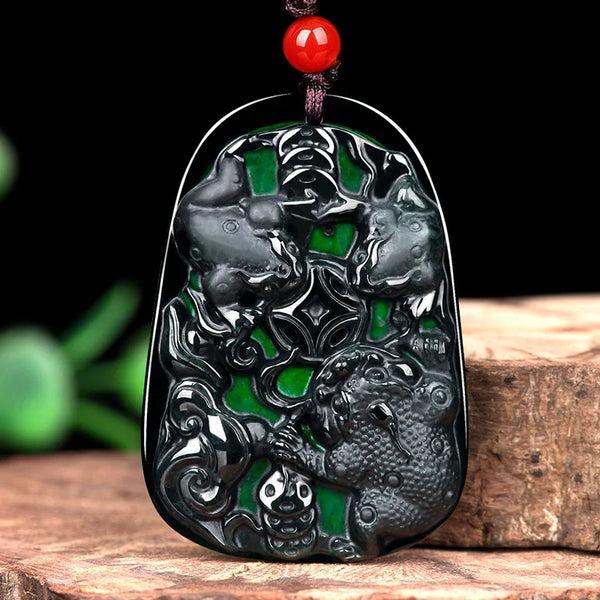 Black Jade Toad Pendant-ToShay.org