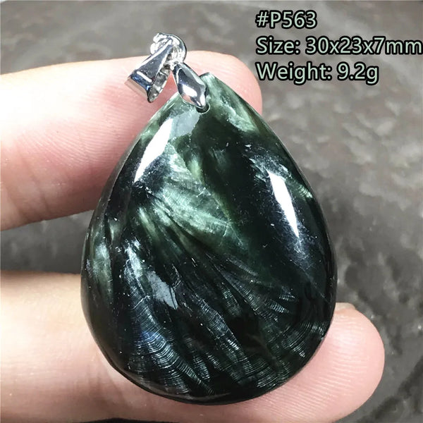Green Seraphinite Pendant-ToShay.org