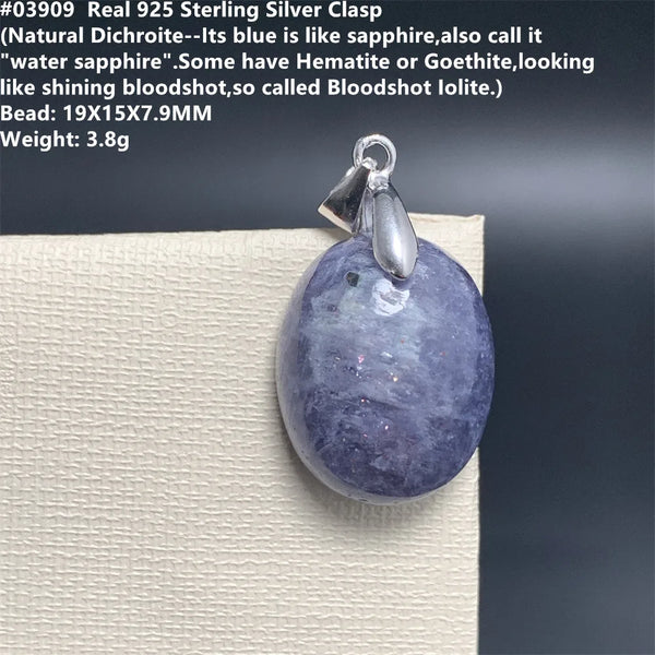 Red Blue Cordierite Pendants-ToShay.org