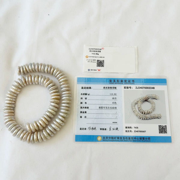White Pearl Abacus Beads-ToShay.org