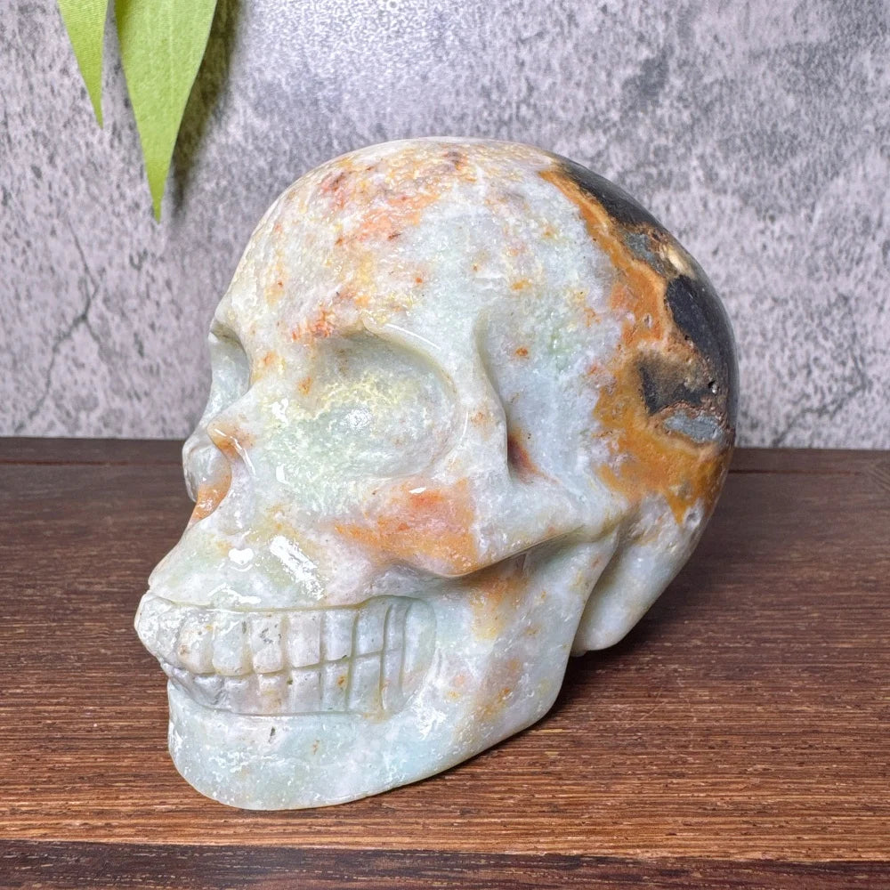 Grey Amzonite Skull-ToShay.org