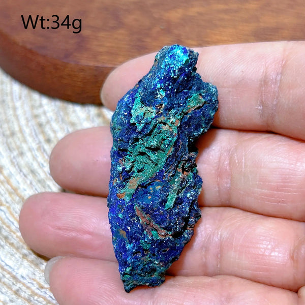 Blue Chrysocolla with Azurite Stone-ToShay.org