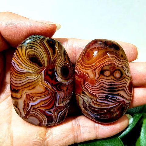 Red Lace Sardonyx Palm Stones-ToShay.org