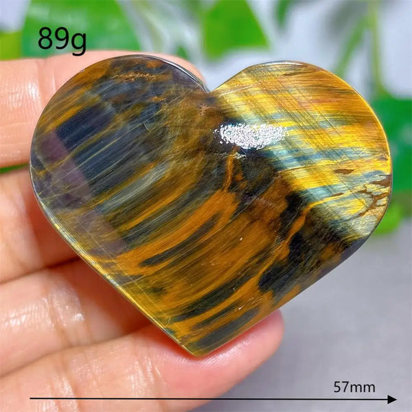 Yellow Blue Tiger Eye Heart-ToShay.org