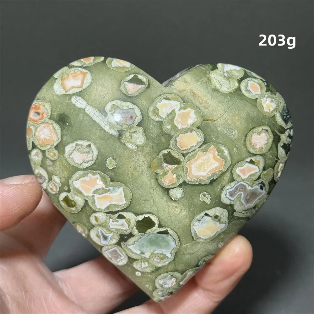 Green Rainforest Jasper Heart-ToShay.org