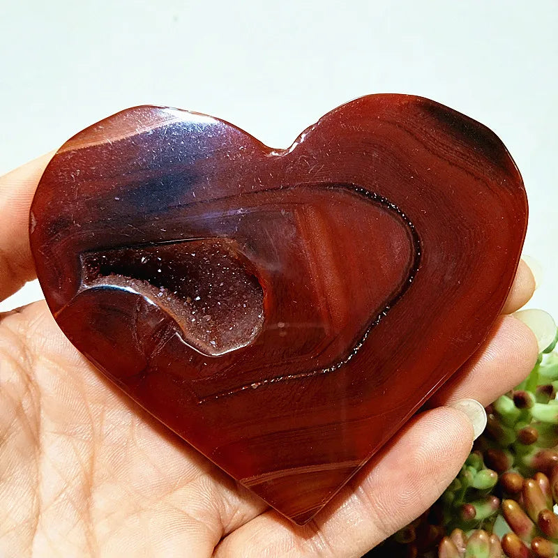 Red Agate Geode Hearts-ToShay.org