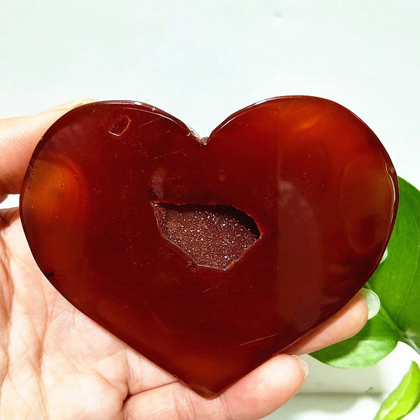 Red Agate Geode Heart-ToShay.org