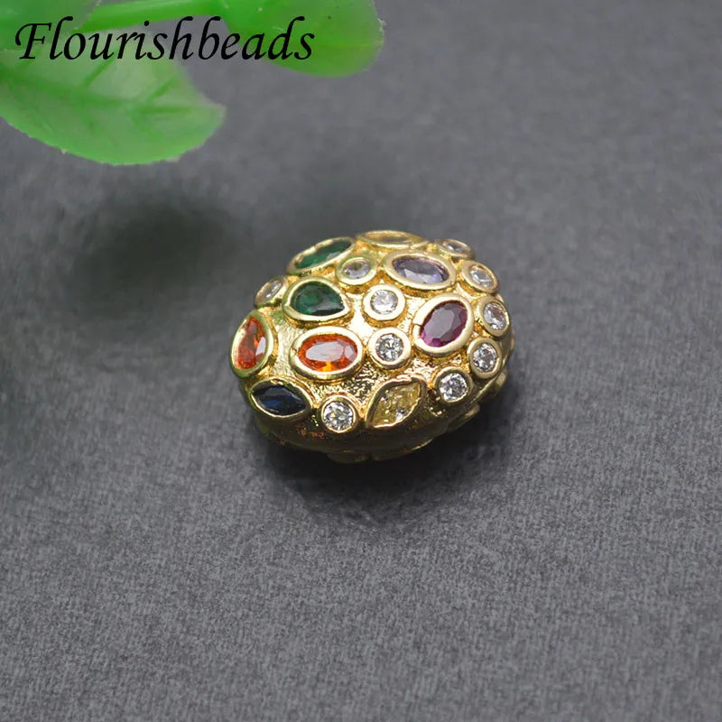 Gold Diamond Paved Beads-ToShay.org