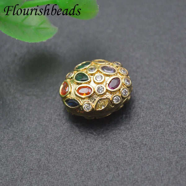 Gold Diamond Paved Beads-ToShay.org