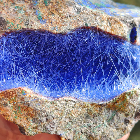 Blue Hair Azurite Geode-ToShay.org