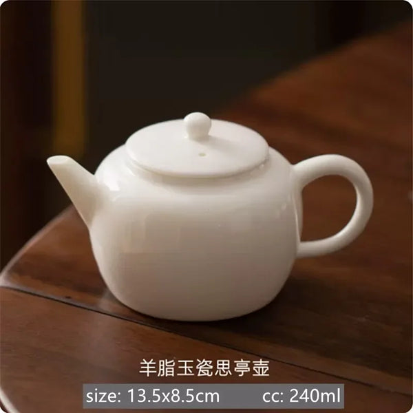 White Porcelain Teapots-ToShay.org