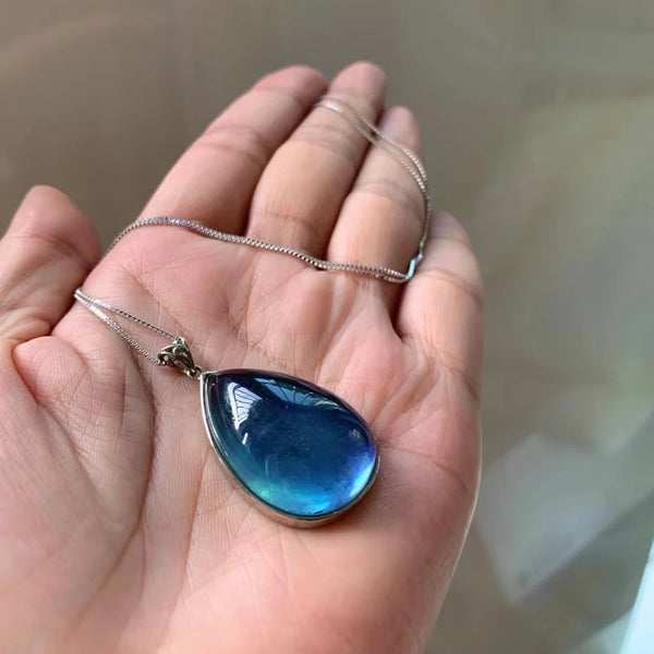 Blue Aquamarine Pendant-ToShay.org
