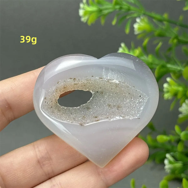 Grey Agate Geode Heart-ToShay.org