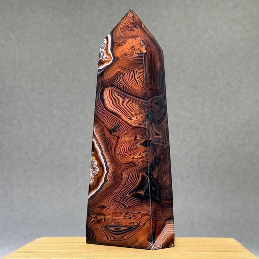 Orange Striped Agate Obelisk-ToShay.org