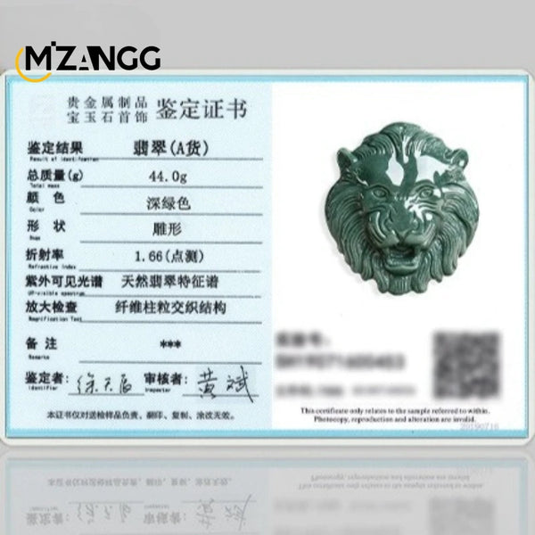 Green Jade Lion Head Pendant-ToShay.org
